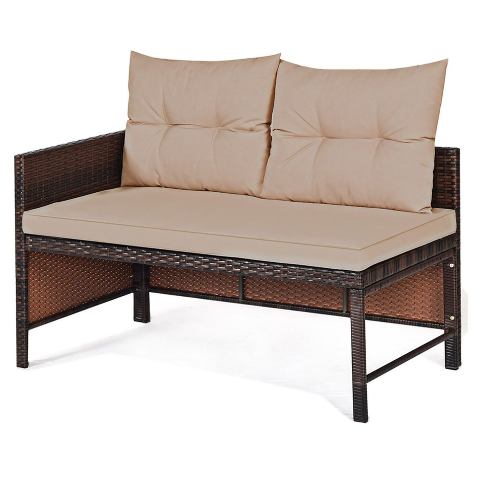 Patio Rattan Wicker Conversation Sofa Set product image