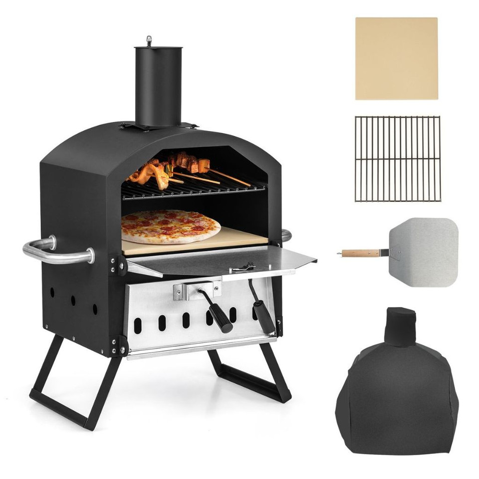 Outdoor Pizza Oven with Anti-Scalding Handles and Foldable Legs product image