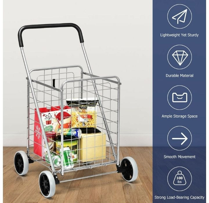 Folding Utility Shopping Cart product image