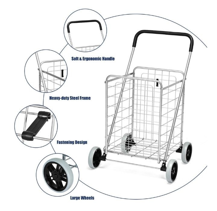 Folding Utility Shopping Cart product image