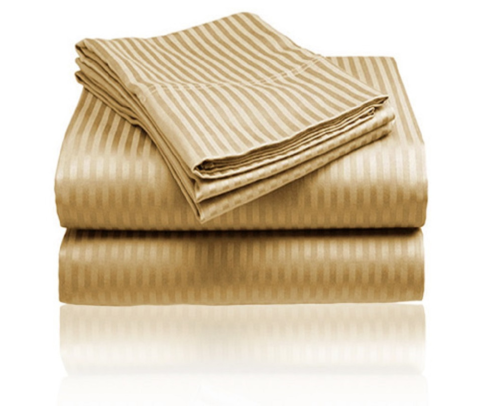 4-Piece Brushed Microfiber Dobby Striped Sheet Set product image