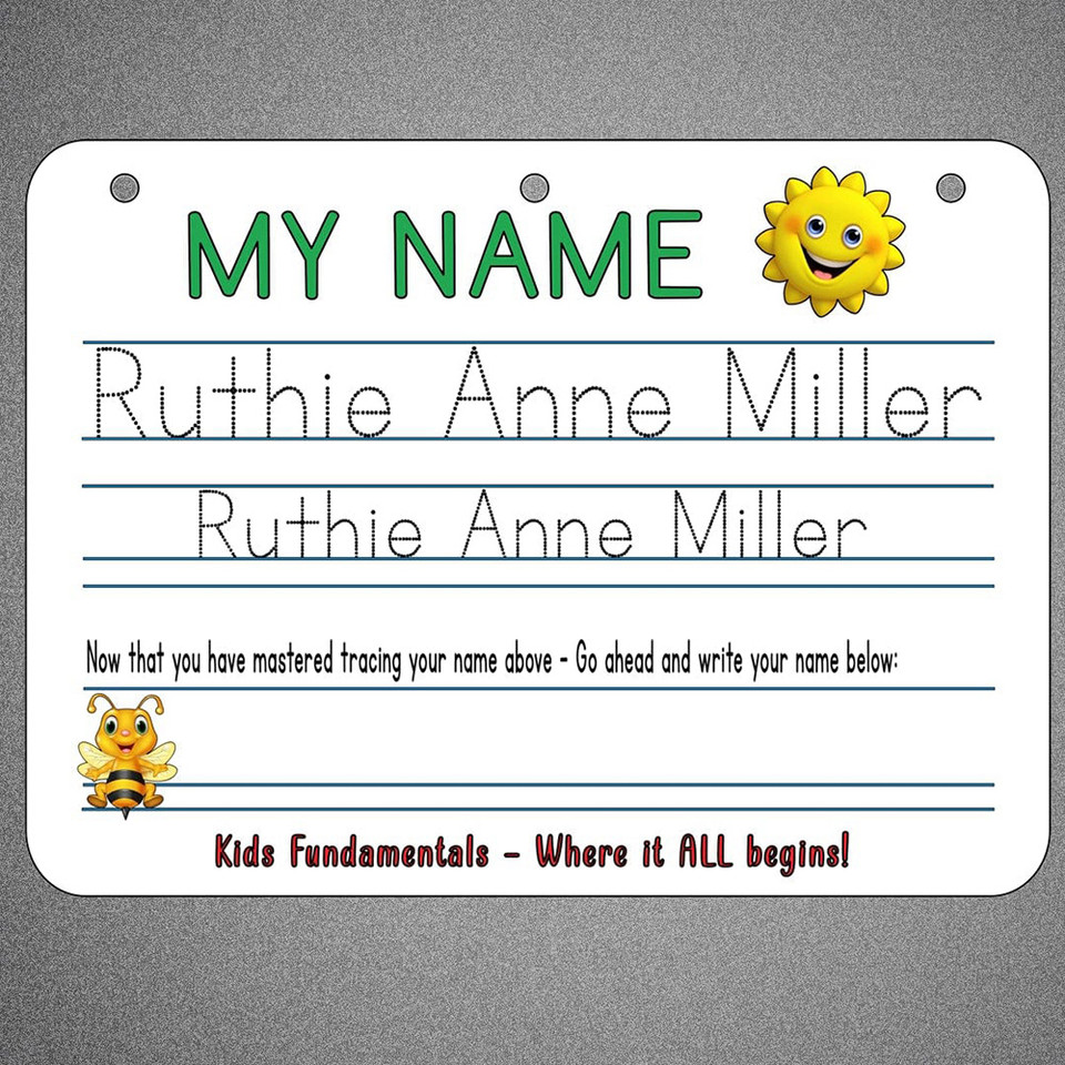 MY NAME Dry-Erase Personalized Page product image
