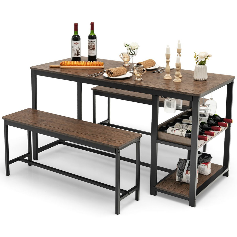 Dining Table Set with 2 Benches product image