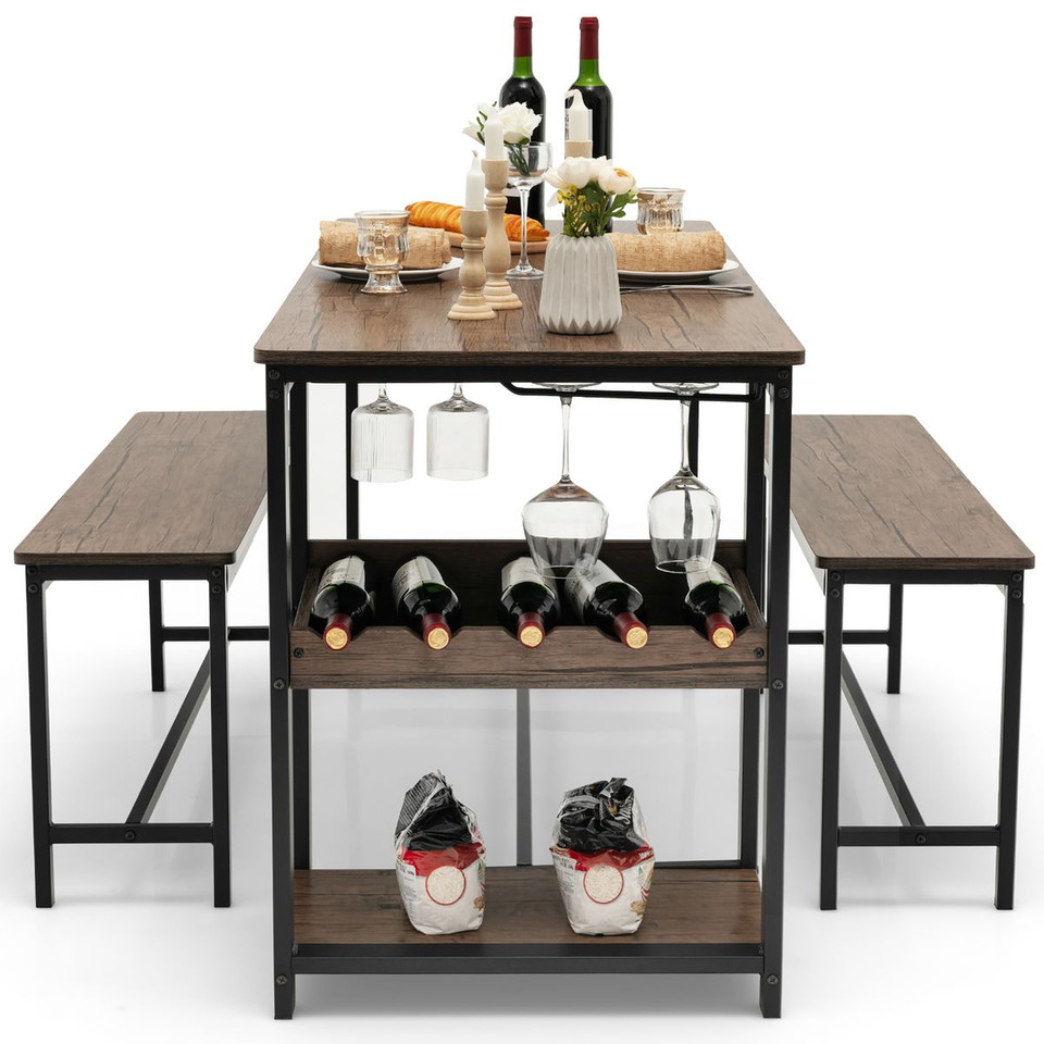 Dining Table Set with 2 Benches product image