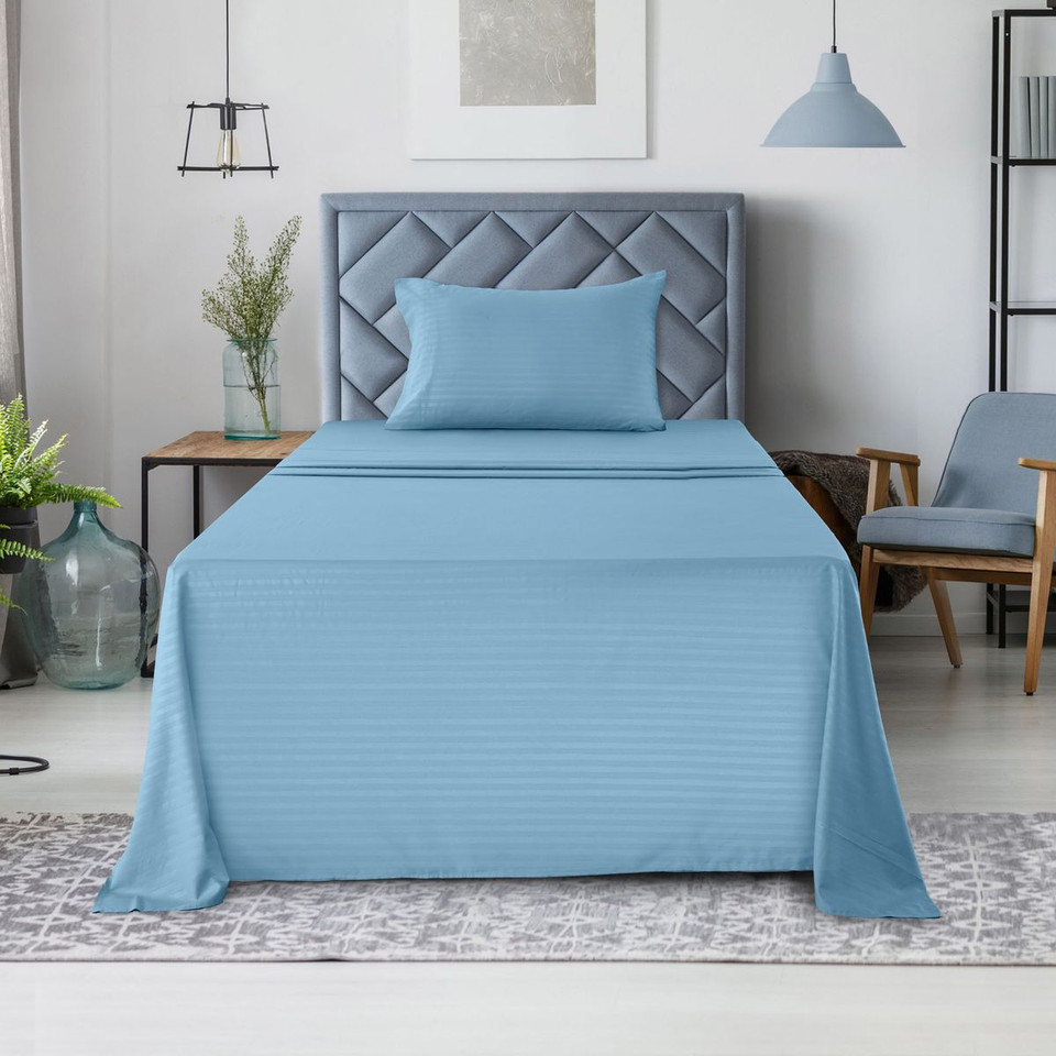 Brushed Microfiber Striped Bed Sheet Set product image