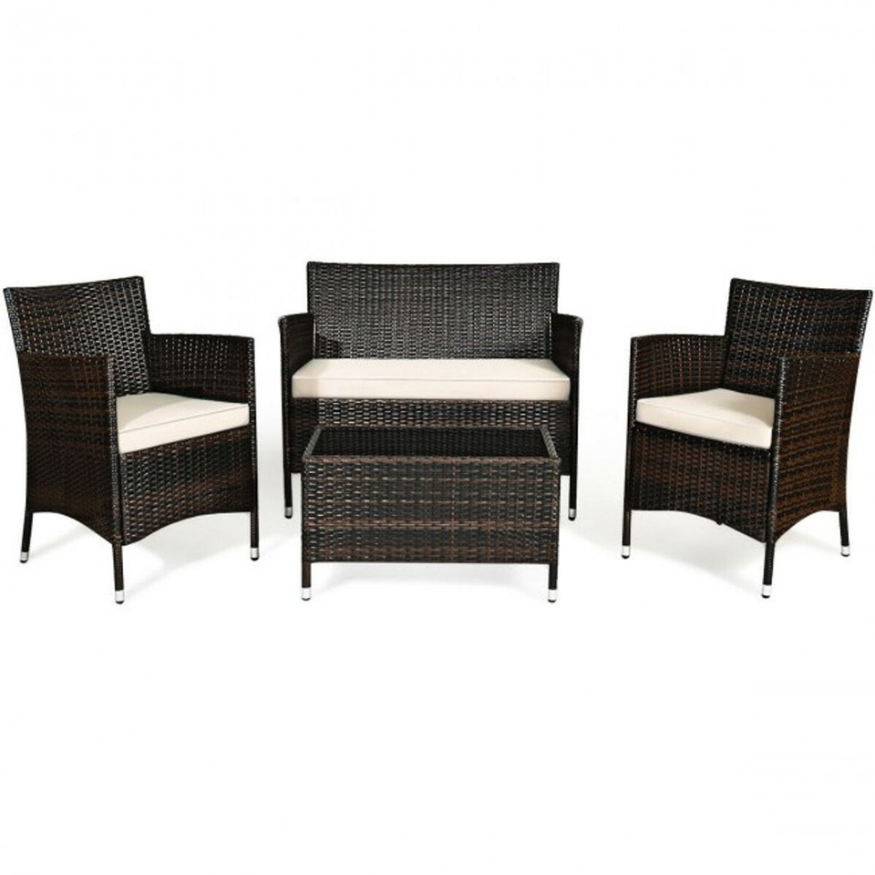 Rattan Outdoor Patio Furniture Set (4- or 8-Pieces) product image