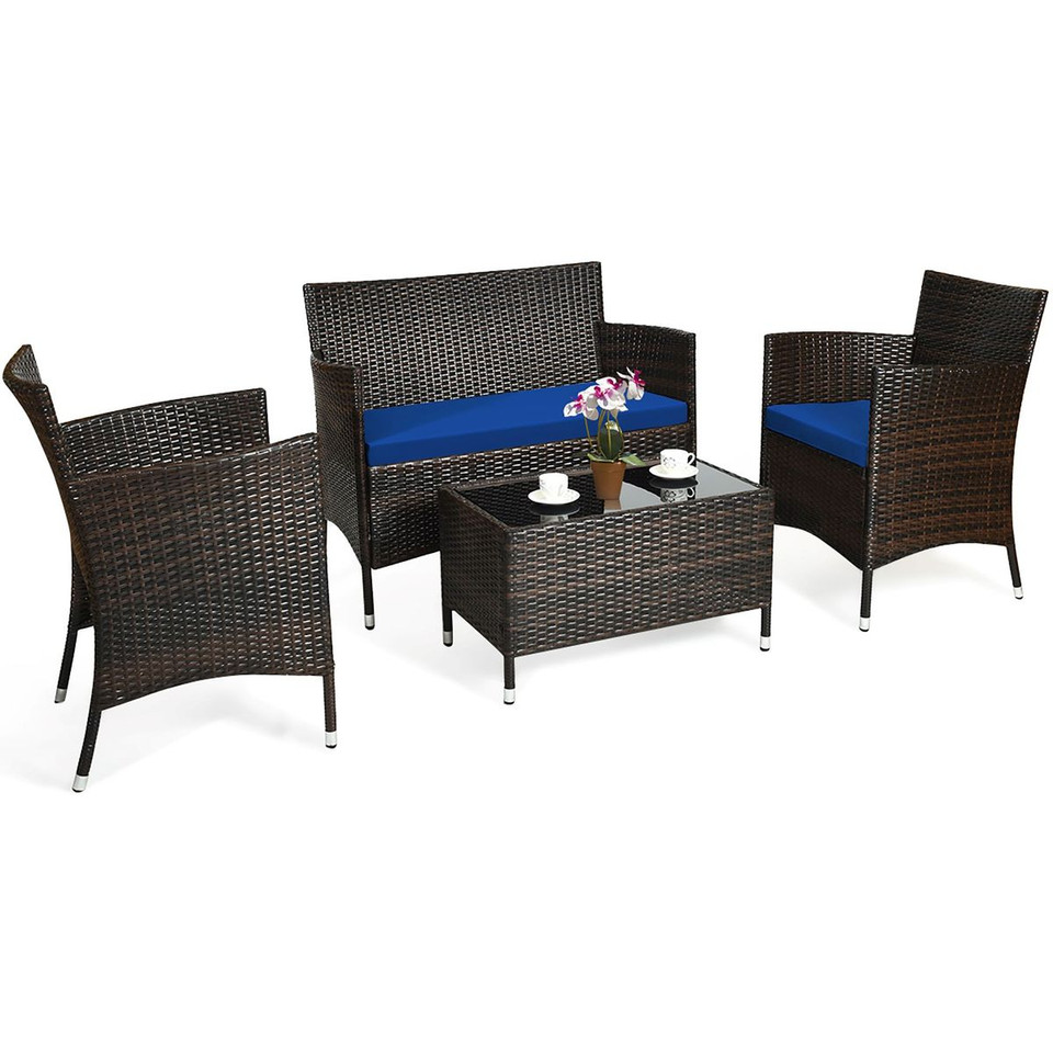 Rattan Outdoor Patio Furniture Set (4- or 8-Pieces) product image