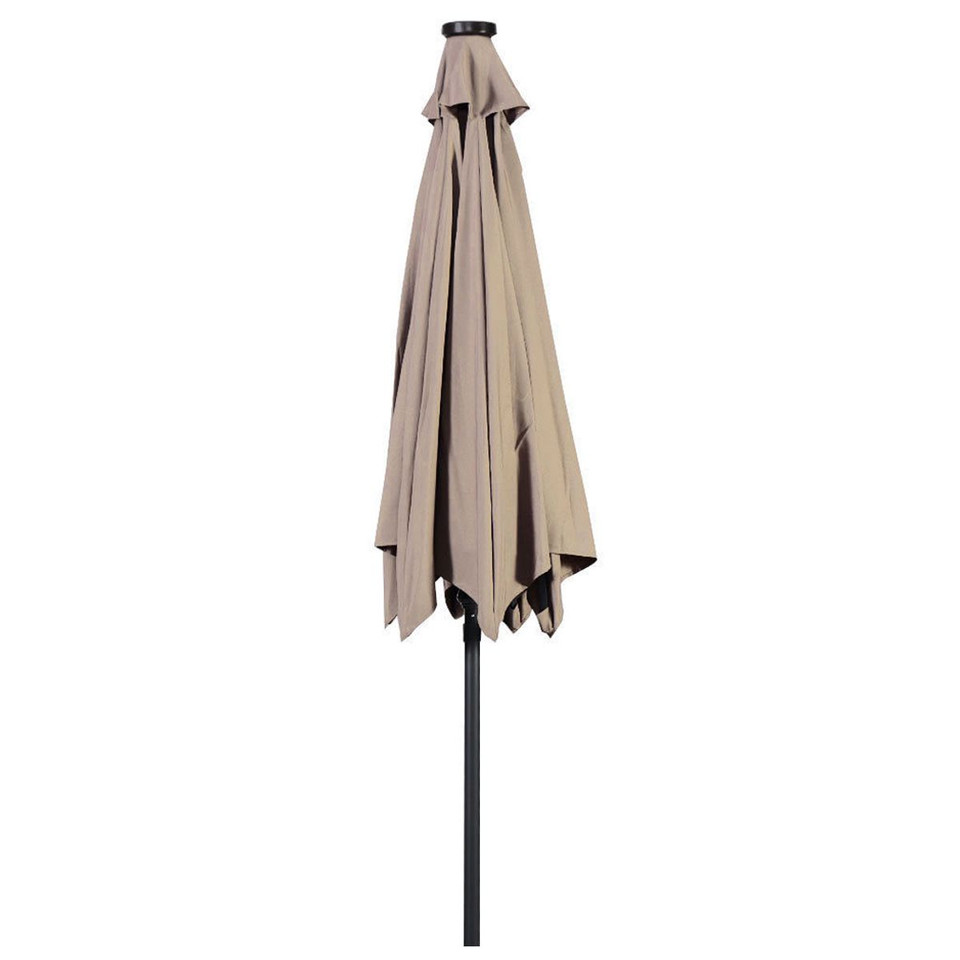 9-Foot Solar LED Crank Patio Umbrella product image