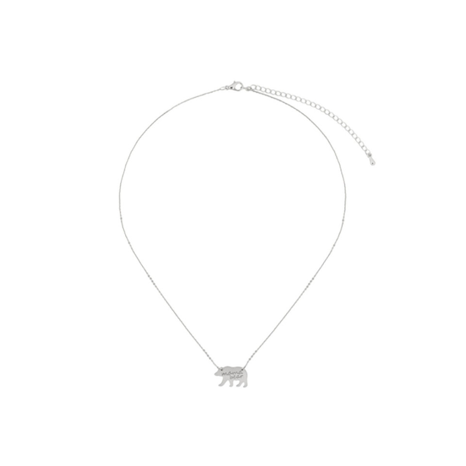 Stamped 'Mama Bear' Matte Necklace product image