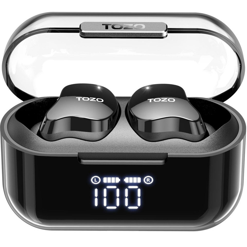 TOZO® T18 Crystal Buds Bluetooth Wireless Earbuds with Charging Case product image