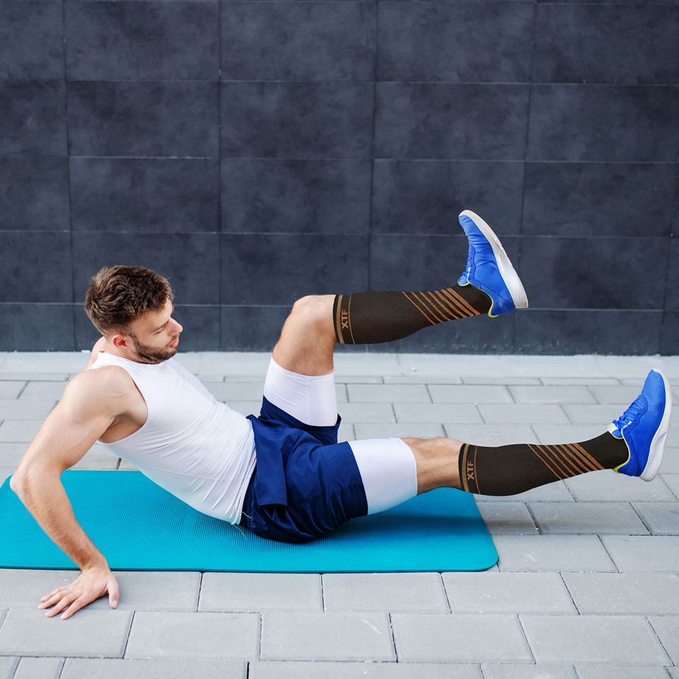 V-Striped Knee-High Compression Socks by Extreme Fit™ (6-Pair) product image