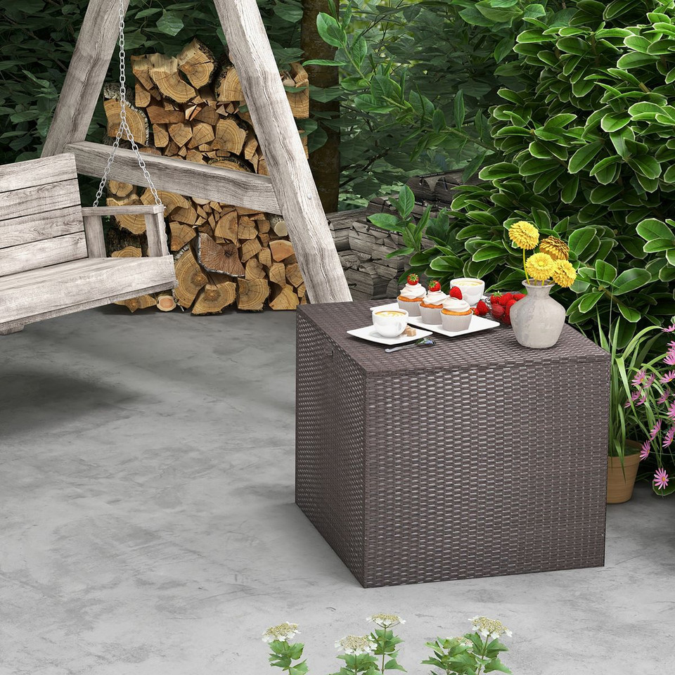 72-Gallon Rattan Outdoor Storage Box with Liner product image