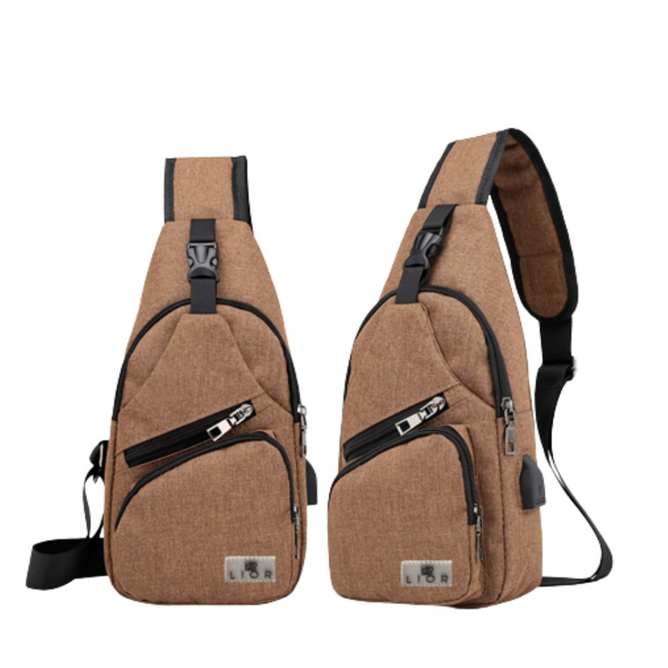 Lior™ Shoulder Crossbody Backpack with USB Cable product image