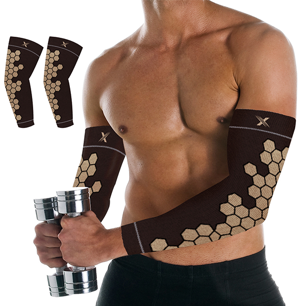 Copper Infused Arm Compression Elbow Support Sleeve (1-Pair) product image