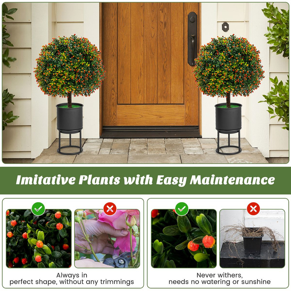Artificial Boxwood Topiary Ball Tree (2-Pack) product image