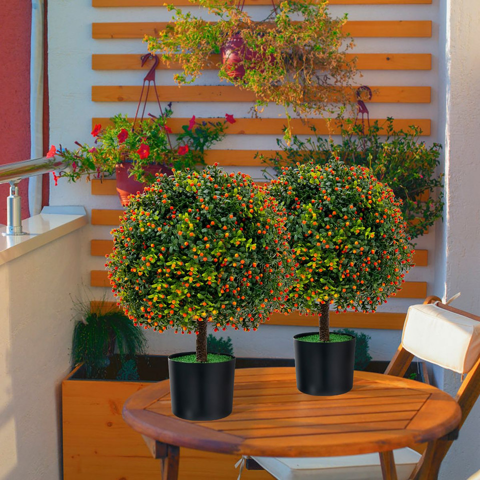 Artificial Boxwood Topiary Ball Tree (2-Pack) product image