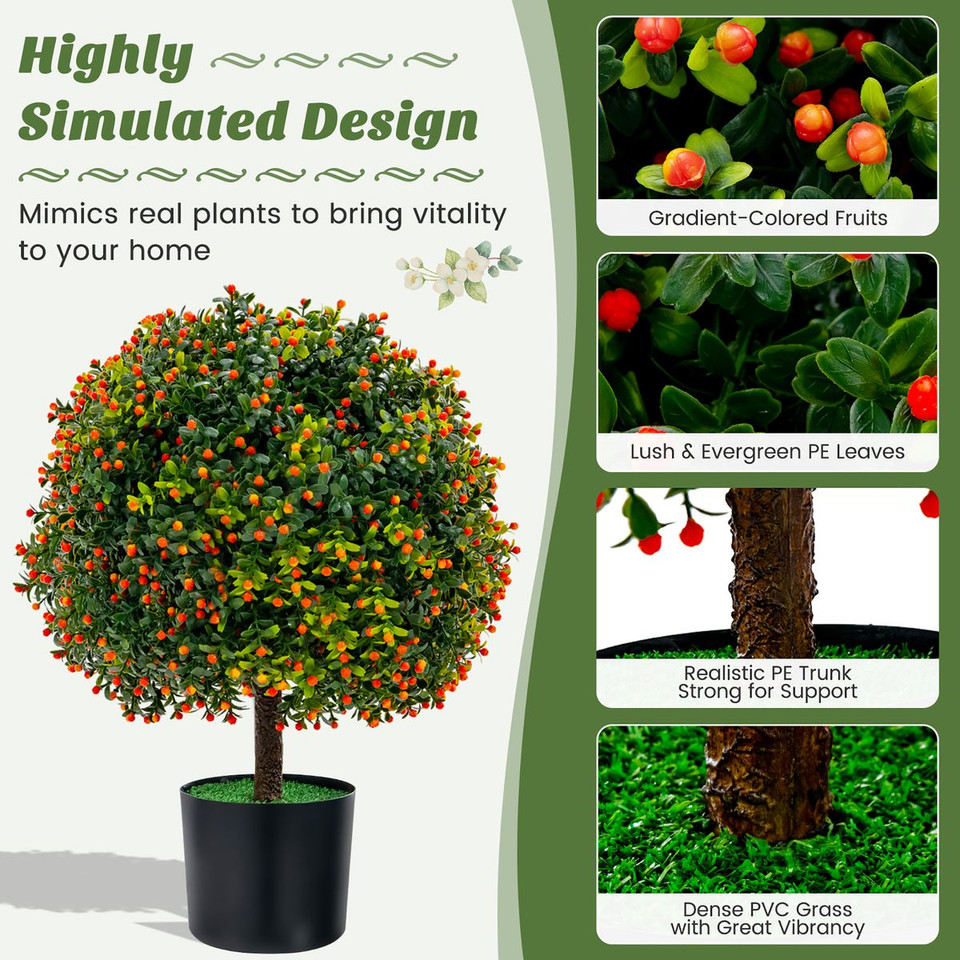 Artificial Boxwood Topiary Ball Tree (2-Pack) product image