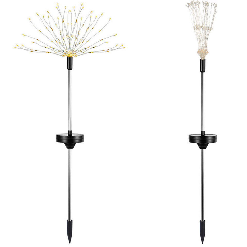 Solarek® 2-Piece Solar Powered Starburst Firework 120-LED Garden Path Lights product image