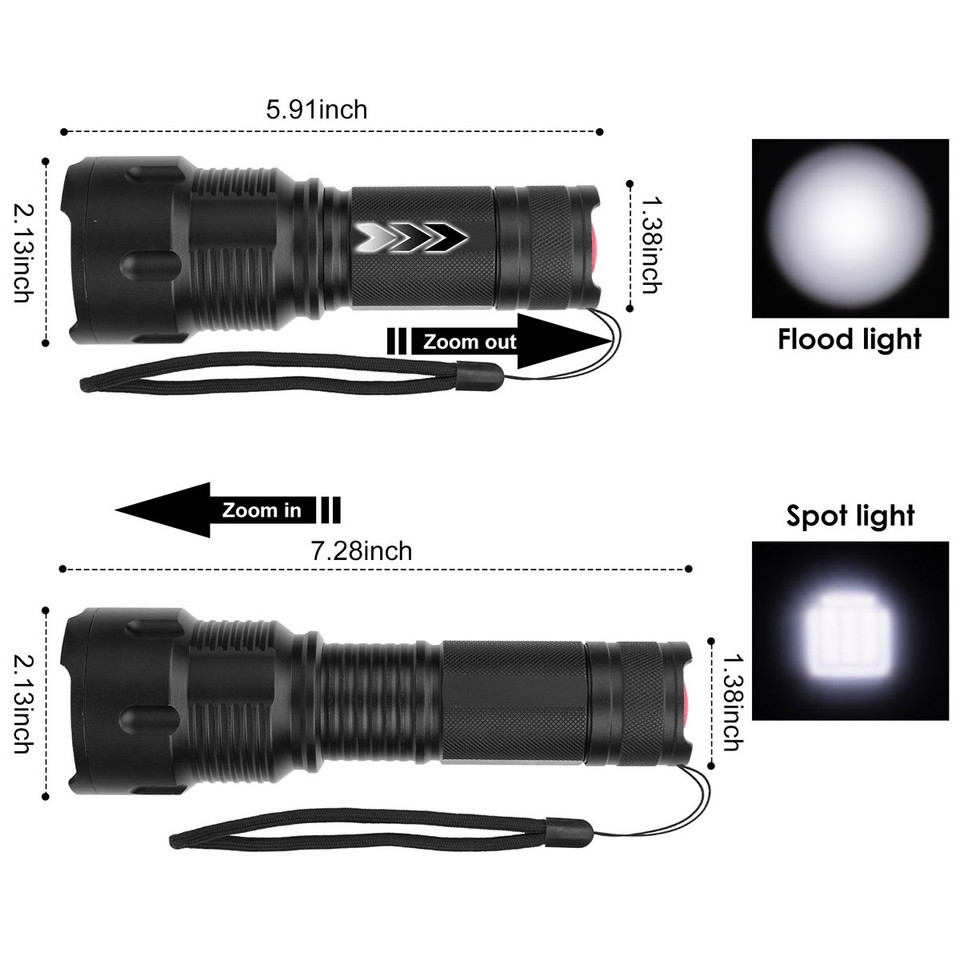 LakeForest® LED Rechargeable Flashlight product image