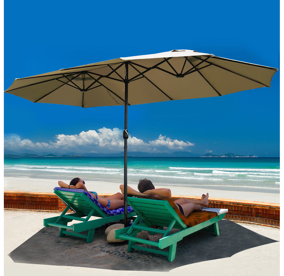 Double-Sided 15' Market Outdoor Umbrella product image