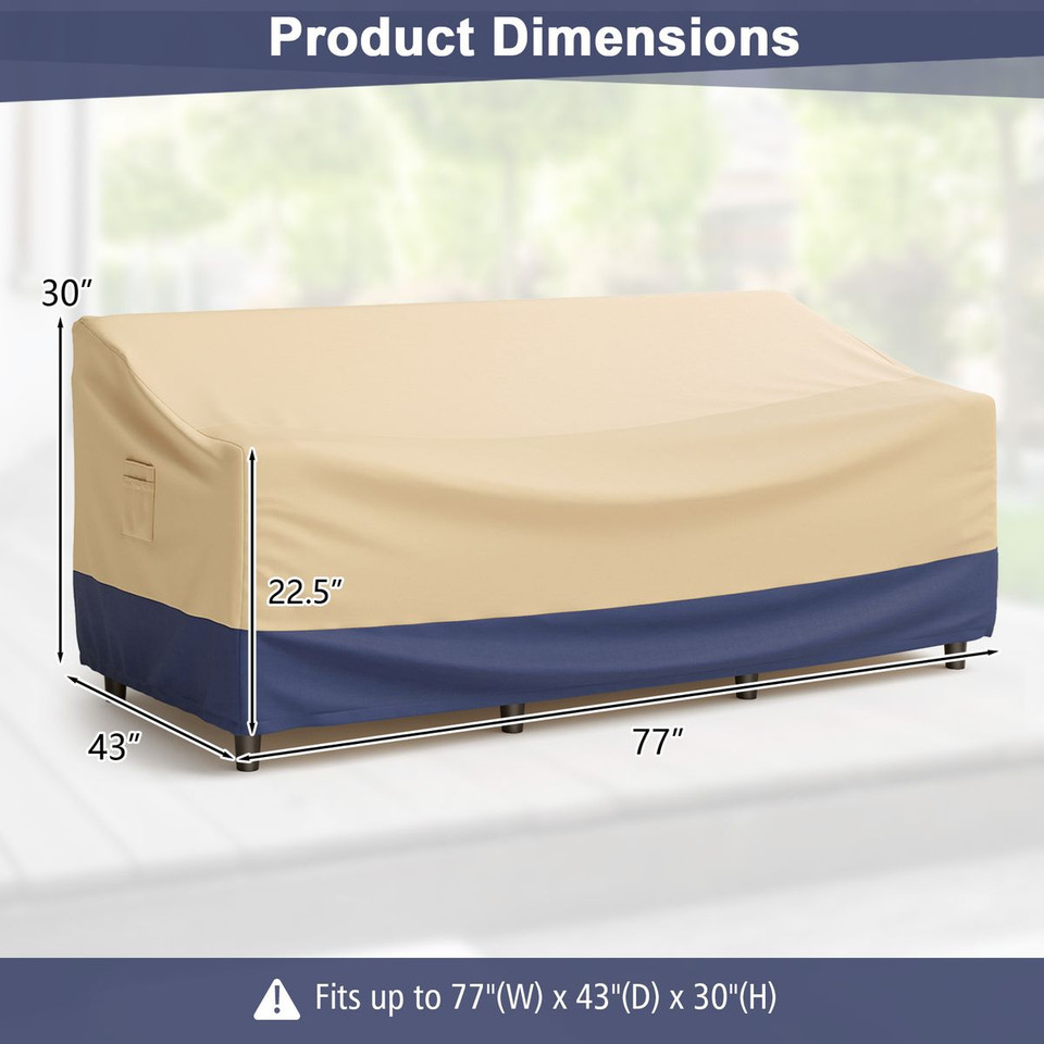 Goplus Patio 3-Seater Sofa Cover product image