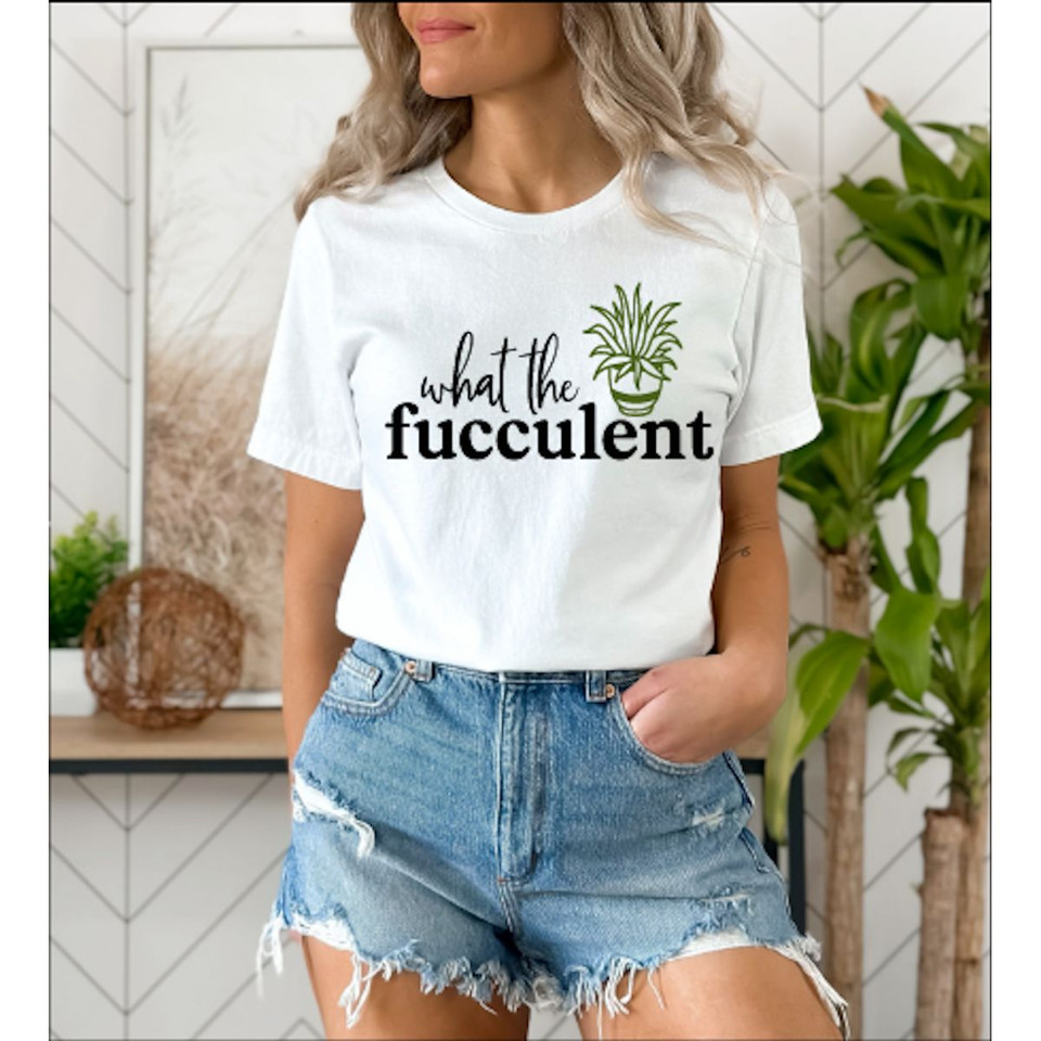 'What the Fucculent' WTF Succulent Plant T-Shirt product image