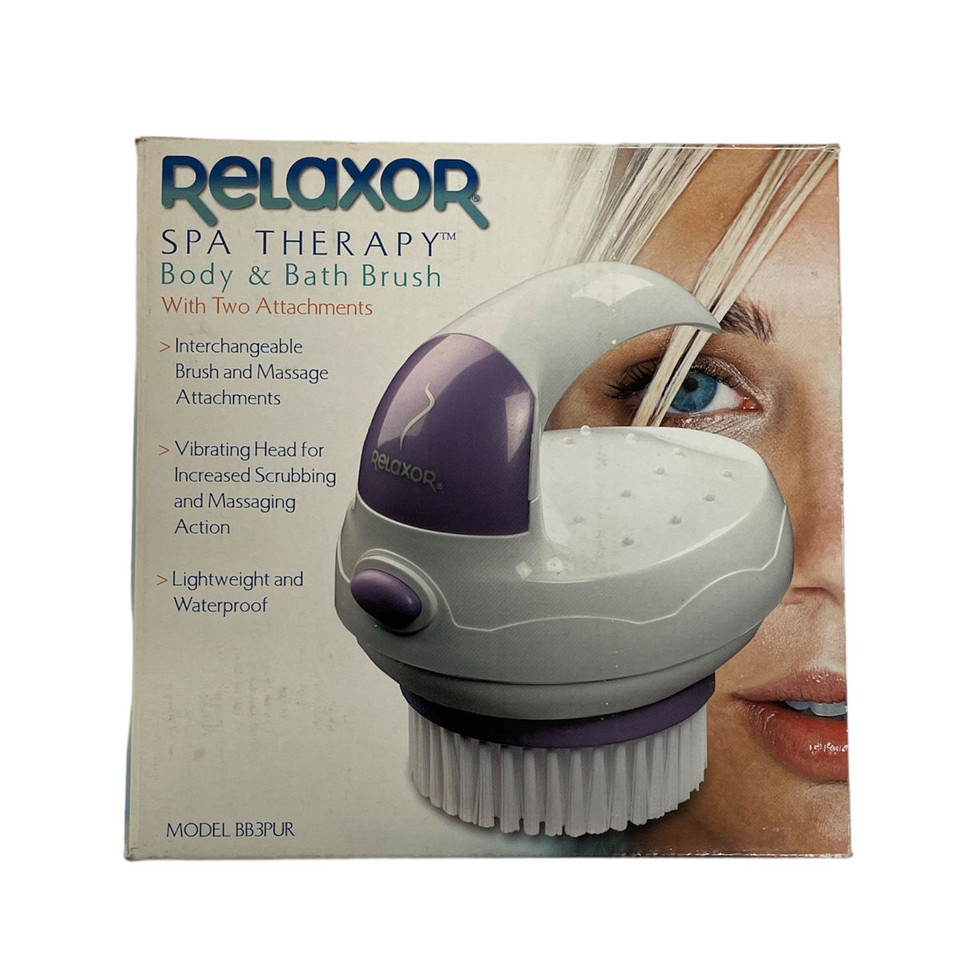 Relaxor® Spa Therapy™ Body & Bath Brush with 2 Attachments, BB3PUR product image