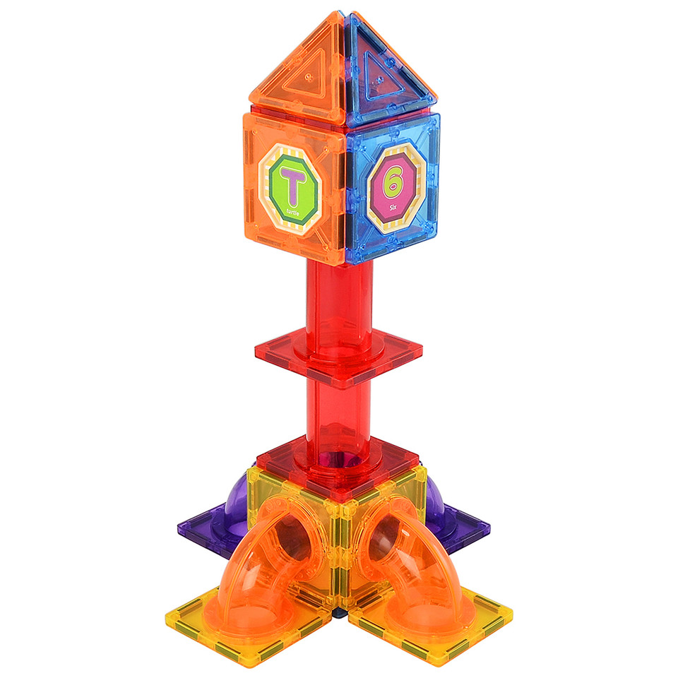 Magnetic Marble Run with Rocket Elevator by Magic Tiles® MagBuild™ product image