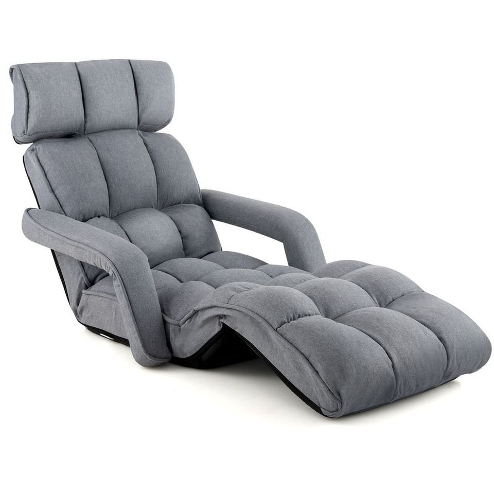 6-Position Adjustable Floor Chair with Adjustable Armrests & Footrest product image
