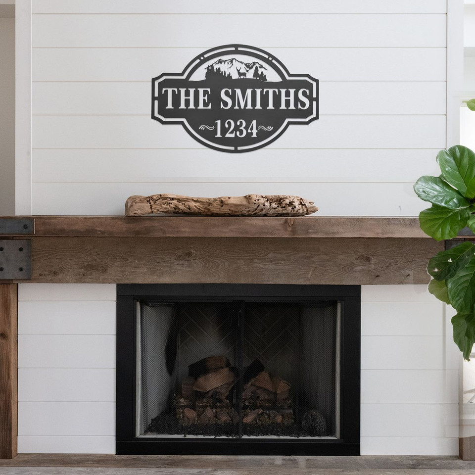 Personalized Family Name & House Number Sign product image