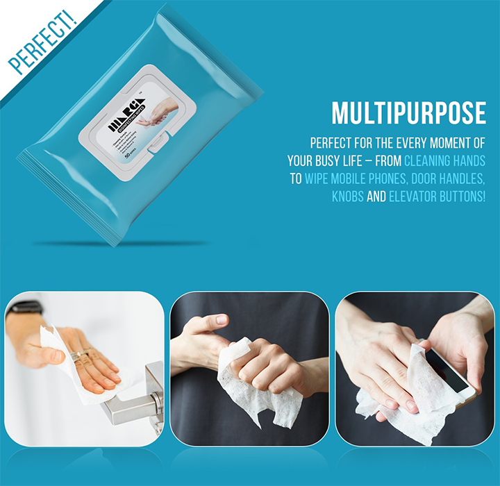 Marga Multi-Purpose Anti-Bacterial Alcohol Wipes (2- to 10-Pack) product image