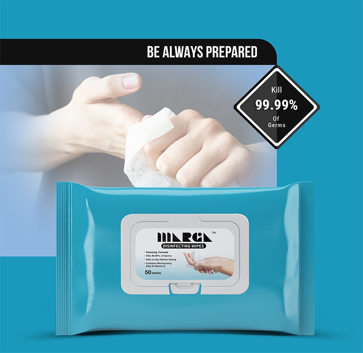 Marga Multi-Purpose Anti-Bacterial Alcohol Wipes (2- to 10-Pack) product image