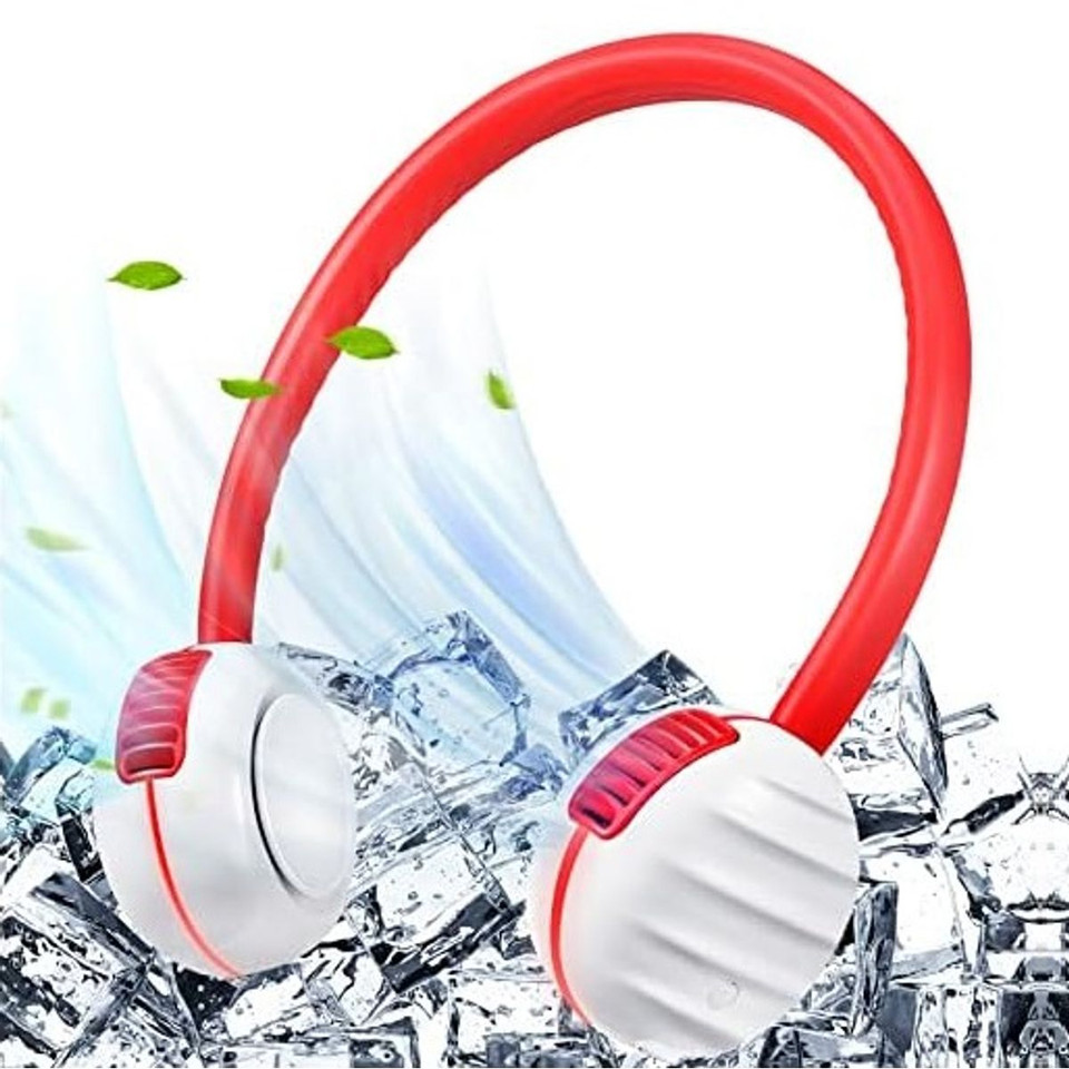 Rechargeable Portable LED Neck Fan with 3 Speeds product image