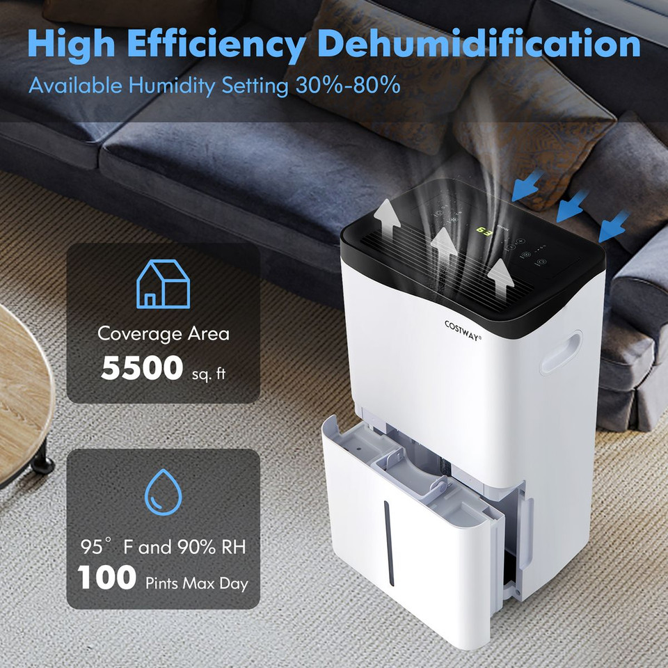 100-Pint Dehumidifier with Smart App and Alexa Control product image