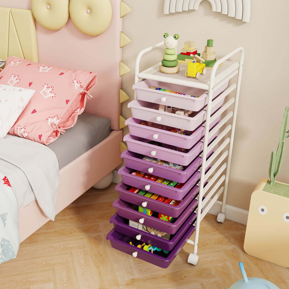 Rolling 10-Drawer Storage Cart product image
