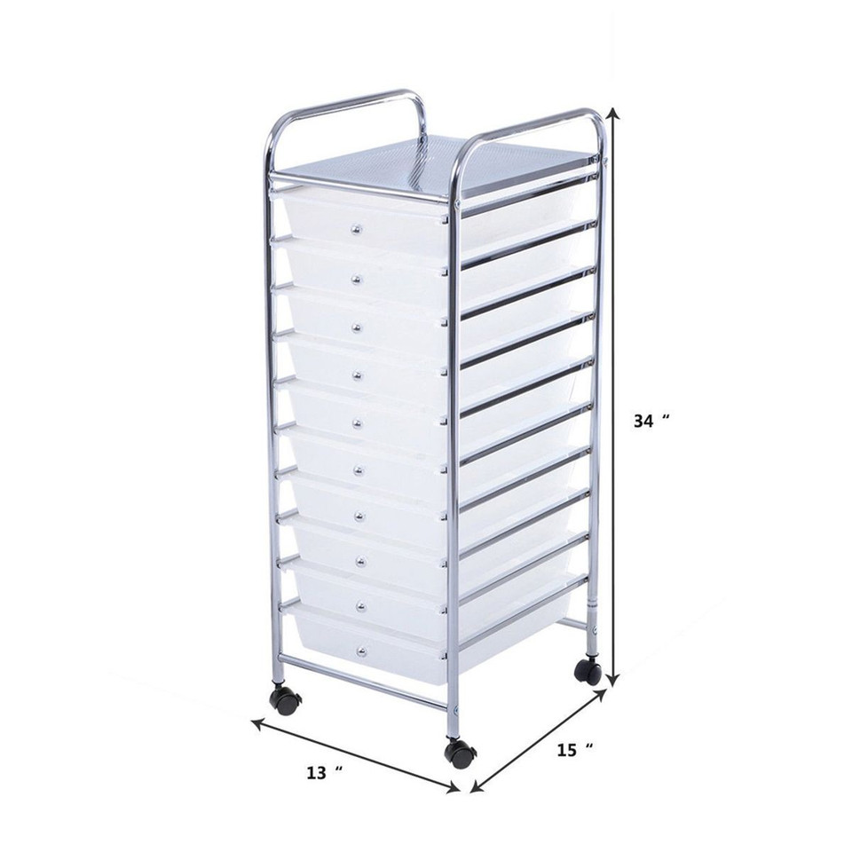 Rolling 10-Drawer Storage Cart product image