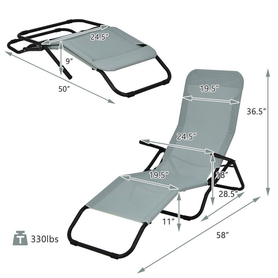 Folding Lounge Chair Rocker (2-Pack) product image