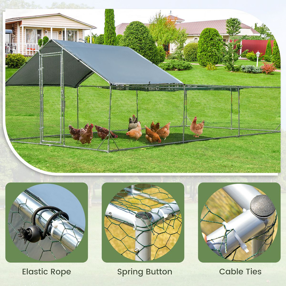 Large Metal Walk-in Chicken Coop product image