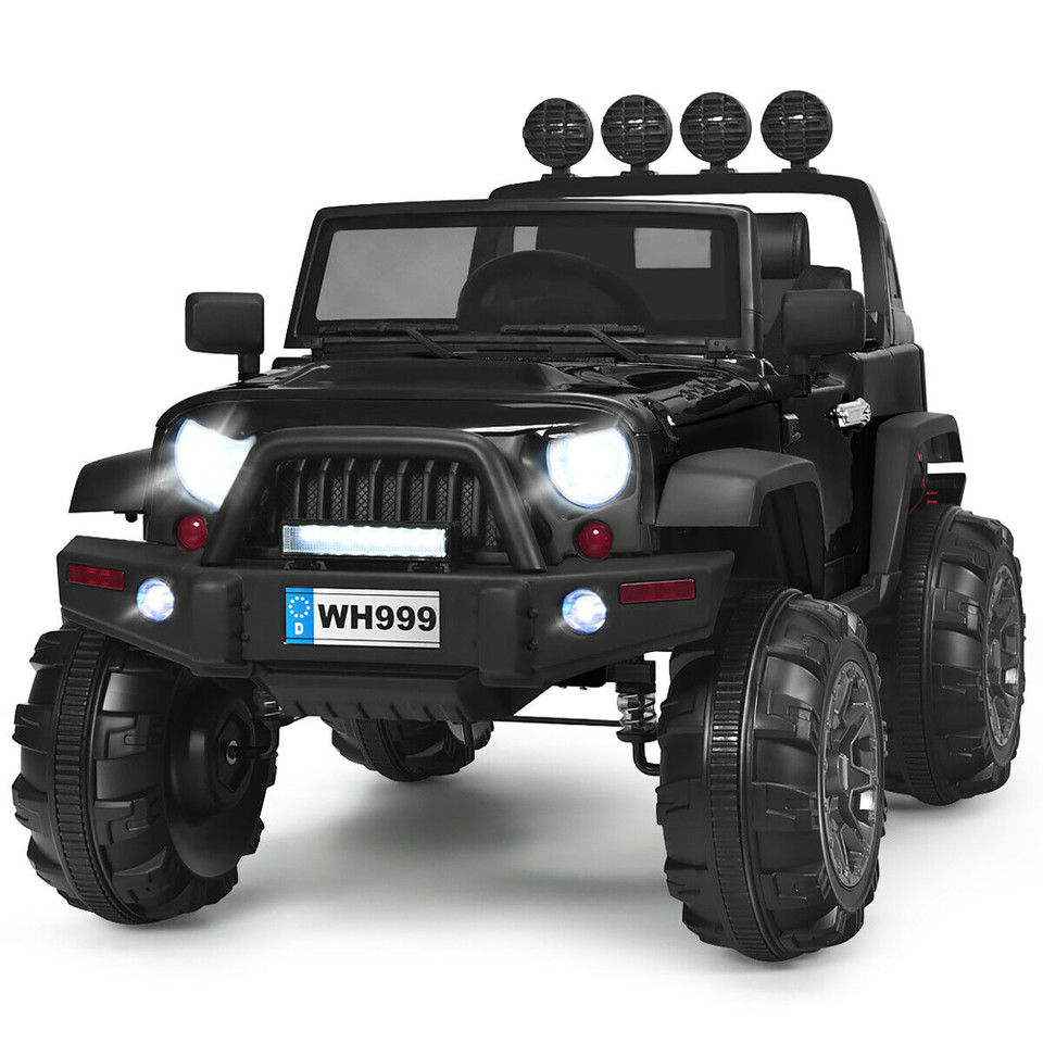 Kids' 12V Ride-on Truck RC with Lights, Music, and Trunk product image