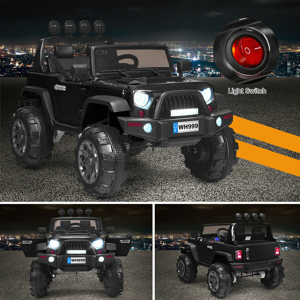 Kids' 12V Ride-on Truck RC with Lights, Music, and Trunk product image