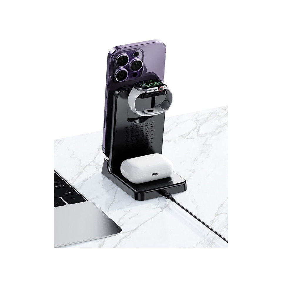 3-in-1 Wireless Charger Stand with Alarm product image