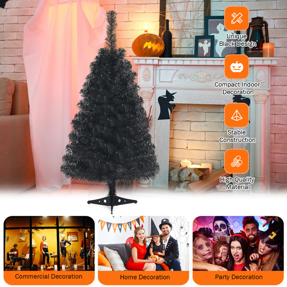 3-Foot Unlit Artificial Mini Black Tree  product image
