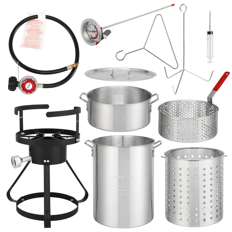 10-Piece 30 Qt. Turkey Pot and 10 Qt. Fish Pot Set product image