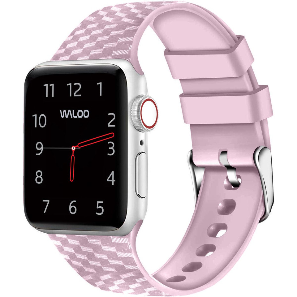 Carbon Fiber Silicone Band for Apple Watch Series 1-9 product image
