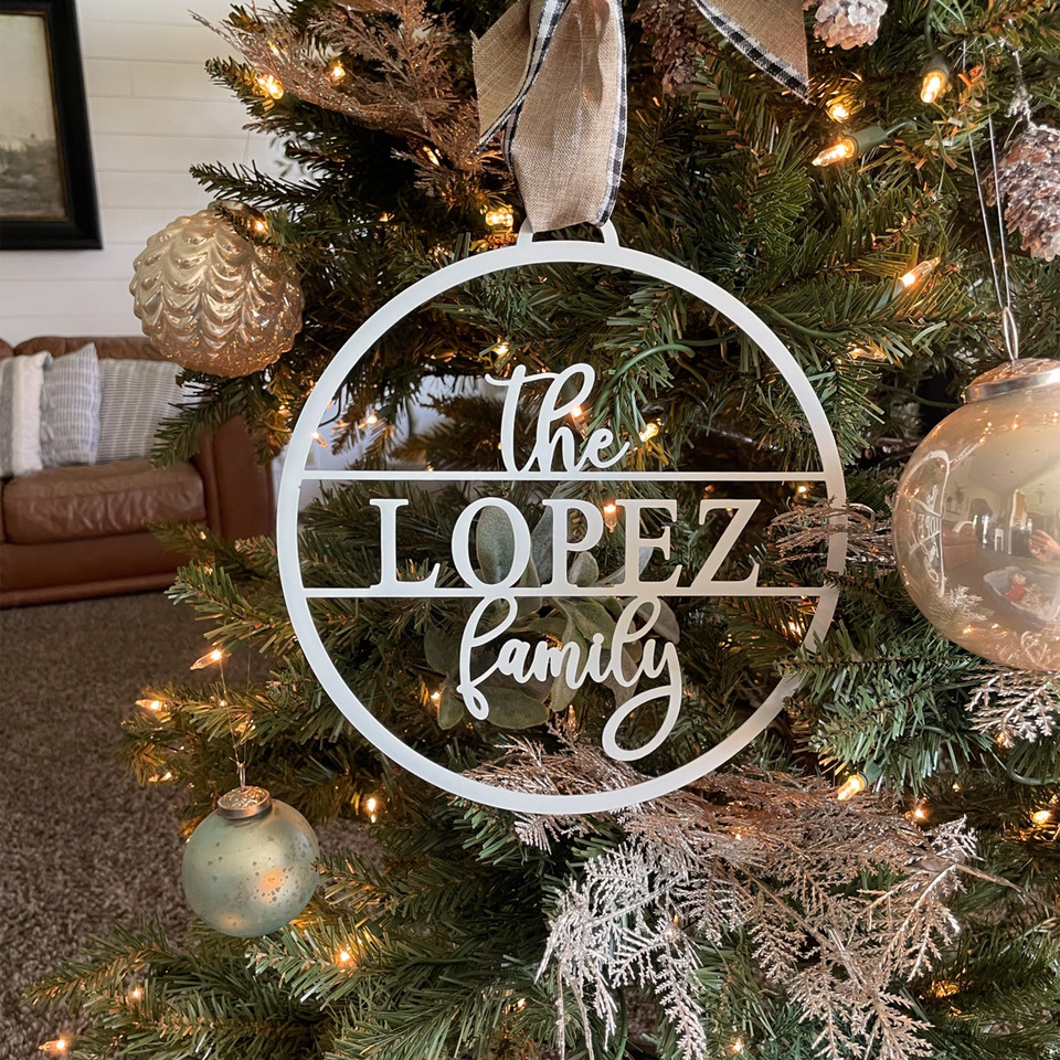 Personalized Family Name Ornaments (Set of 5) product image