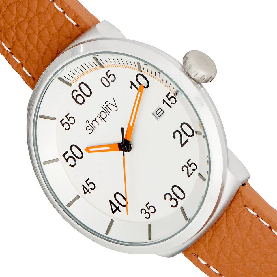 Simplify™ The 7100 Leather-Band Watch with Date product image