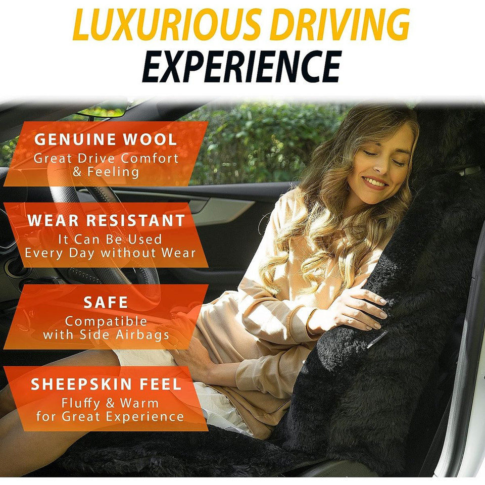 Zone Tech® Genuine Sheepskin Car Seat Cover product image