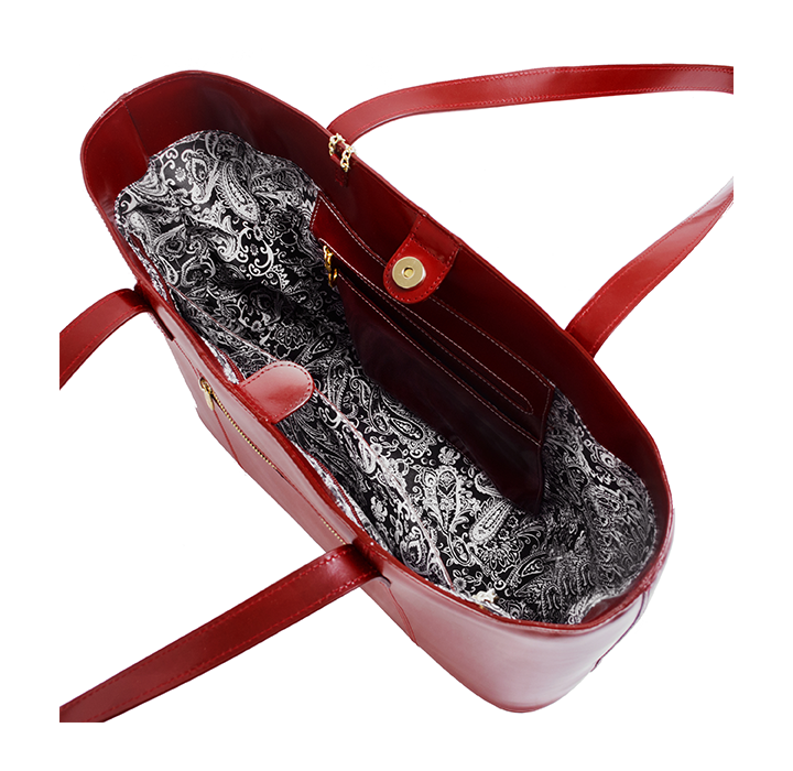 Alyson Leather Magnetic Closure Tablet Tote Bag product image