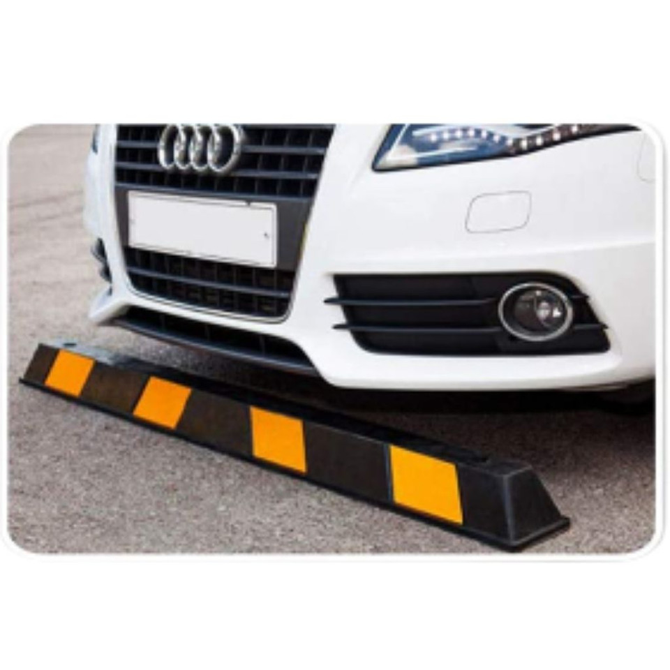 Zone Tech® Large Heavy Duty 72-Inch Long Rubber Parking Curb product image
