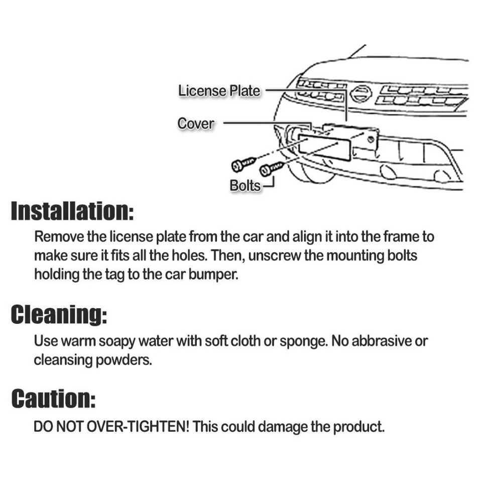 Zone Tech® Clear License Plate Cover Frame Shields (set Of 2) product image